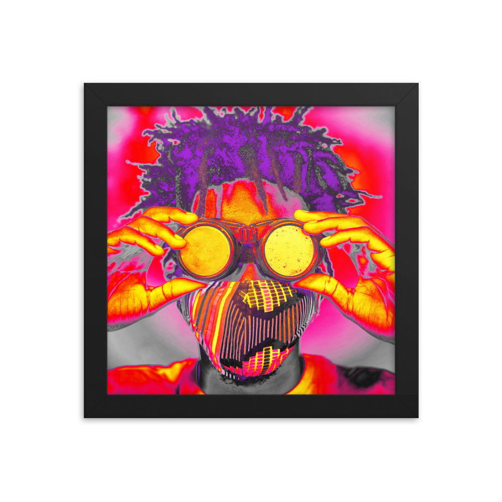 Framed poster