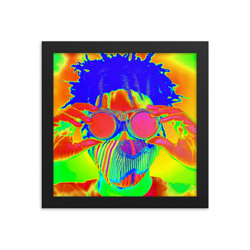 Framed poster