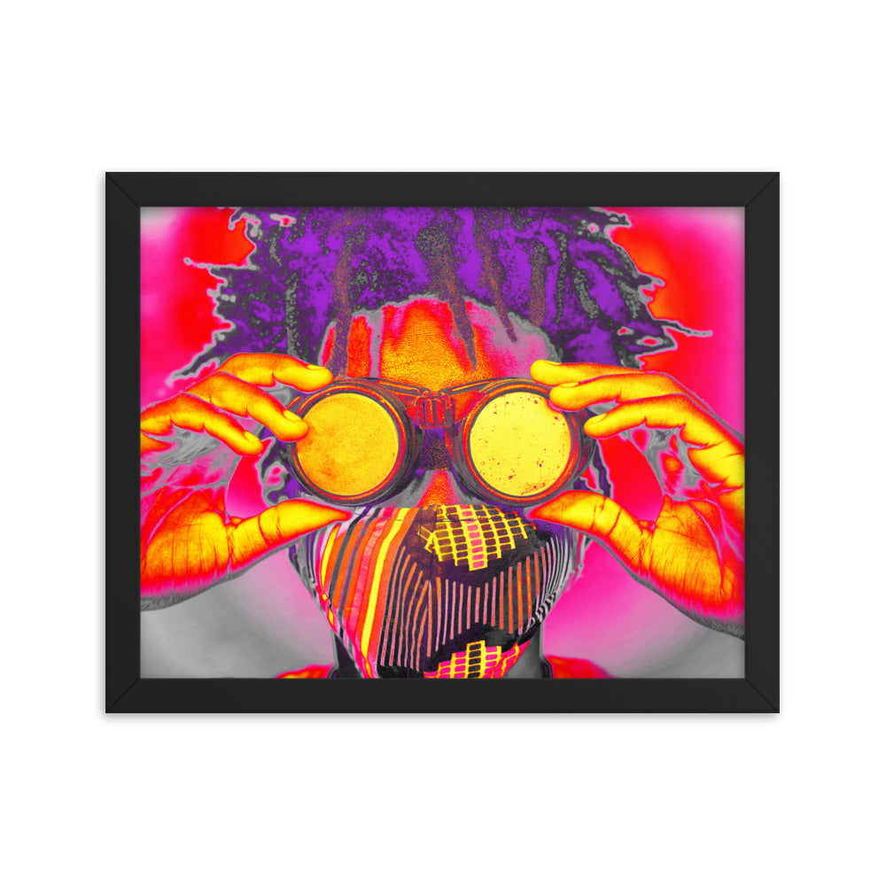 Framed poster