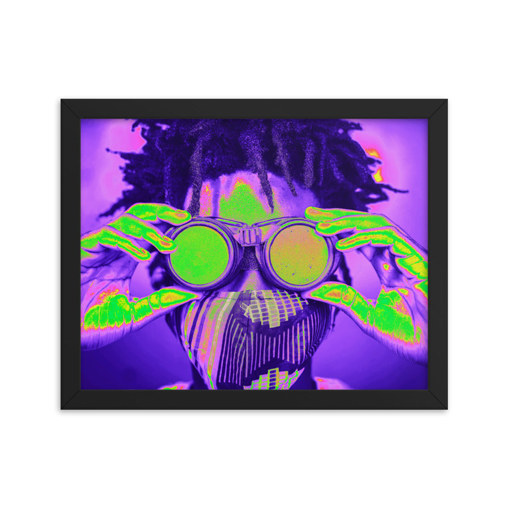Framed poster