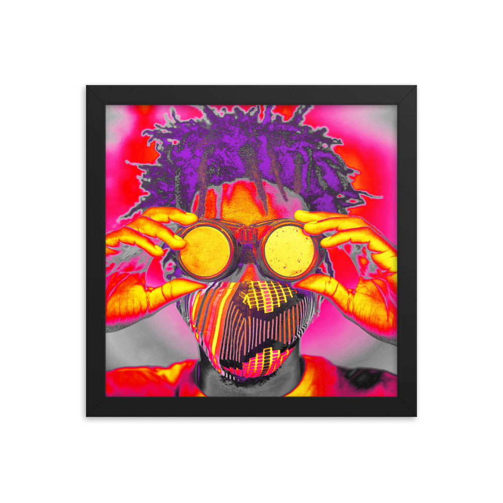 Framed poster