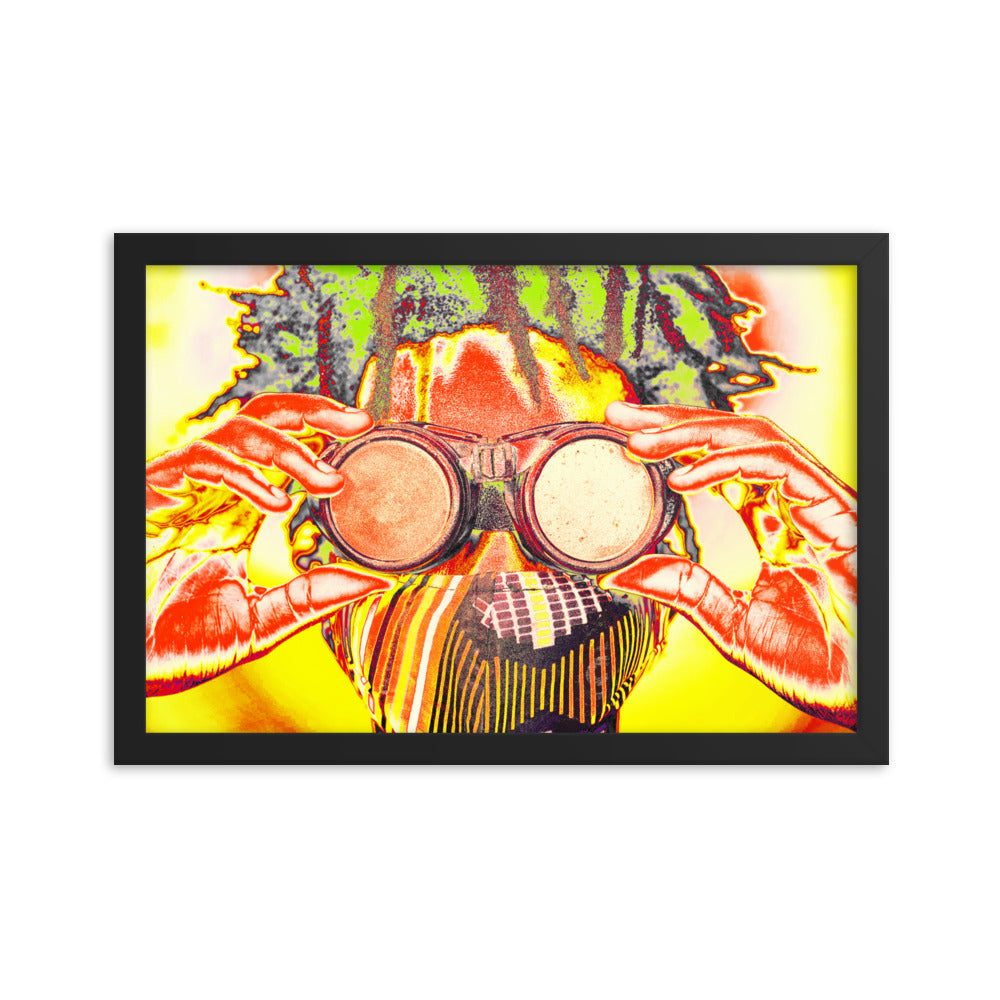 Framed poster