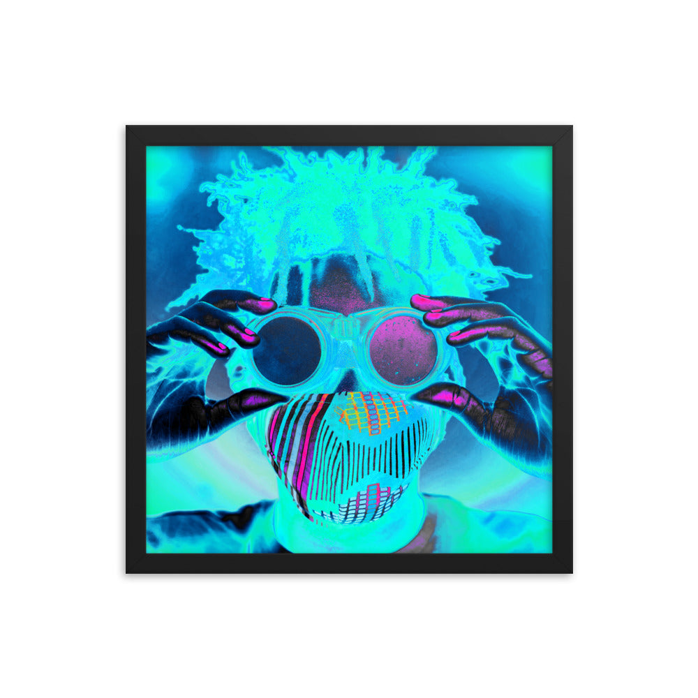 Framed poster