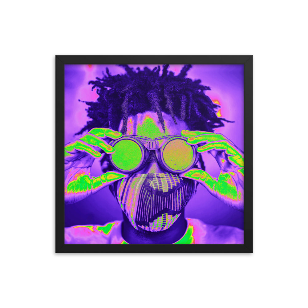 Framed poster