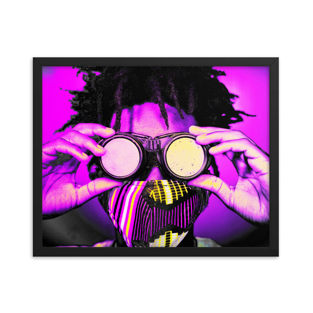 Framed poster