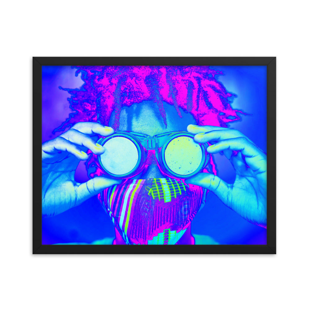 Framed poster