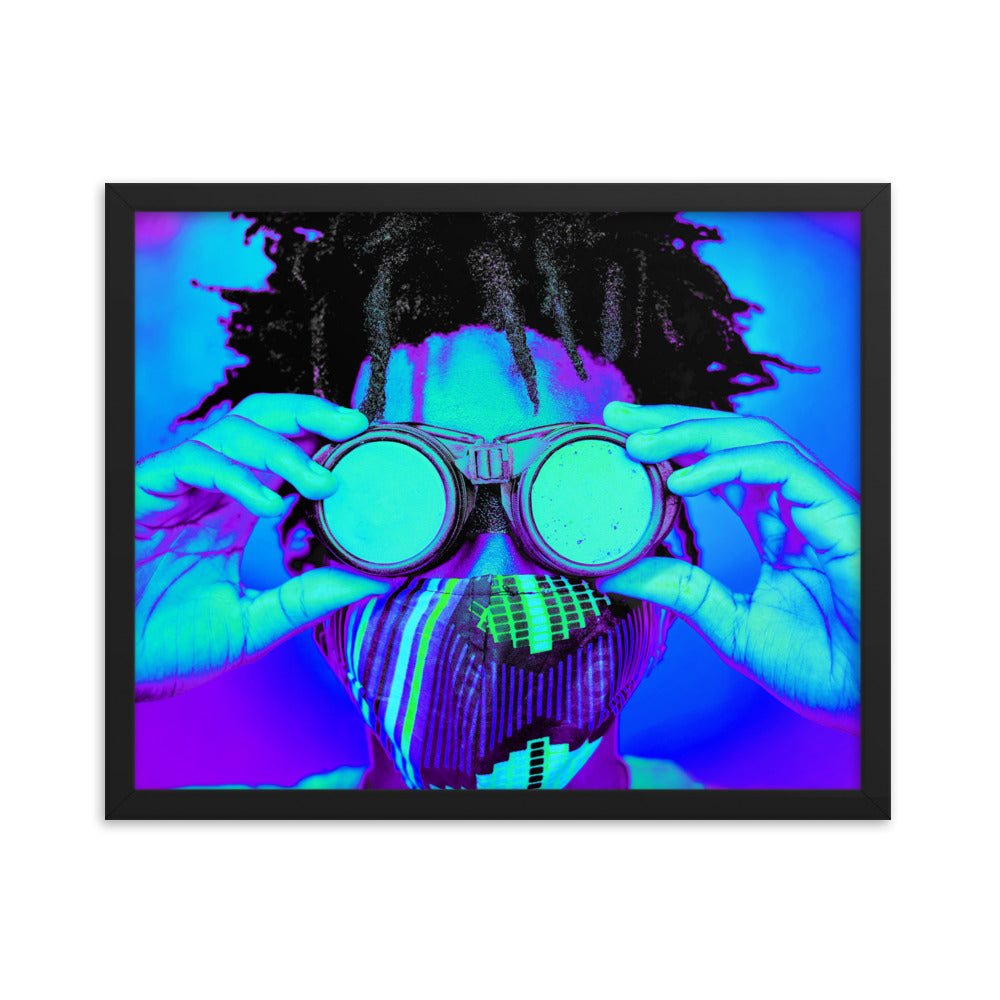 Framed poster