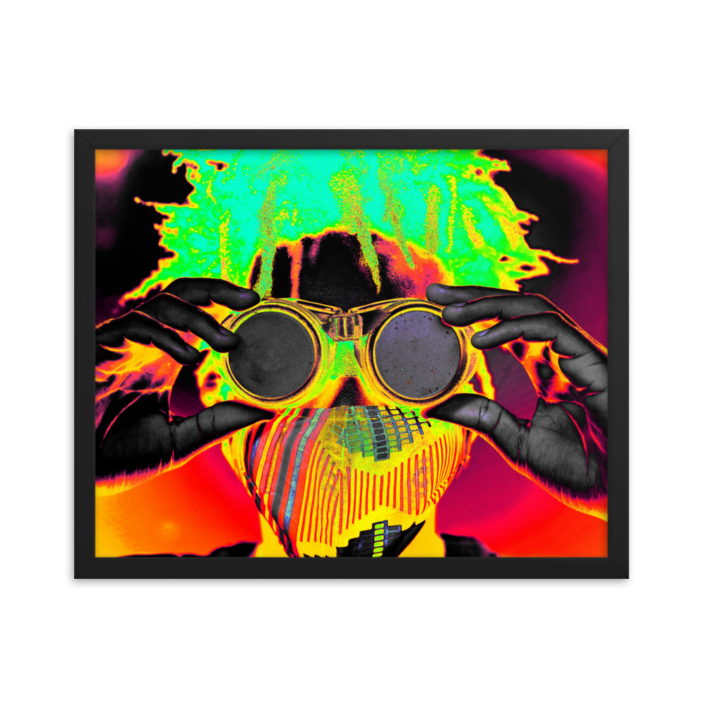 Framed poster