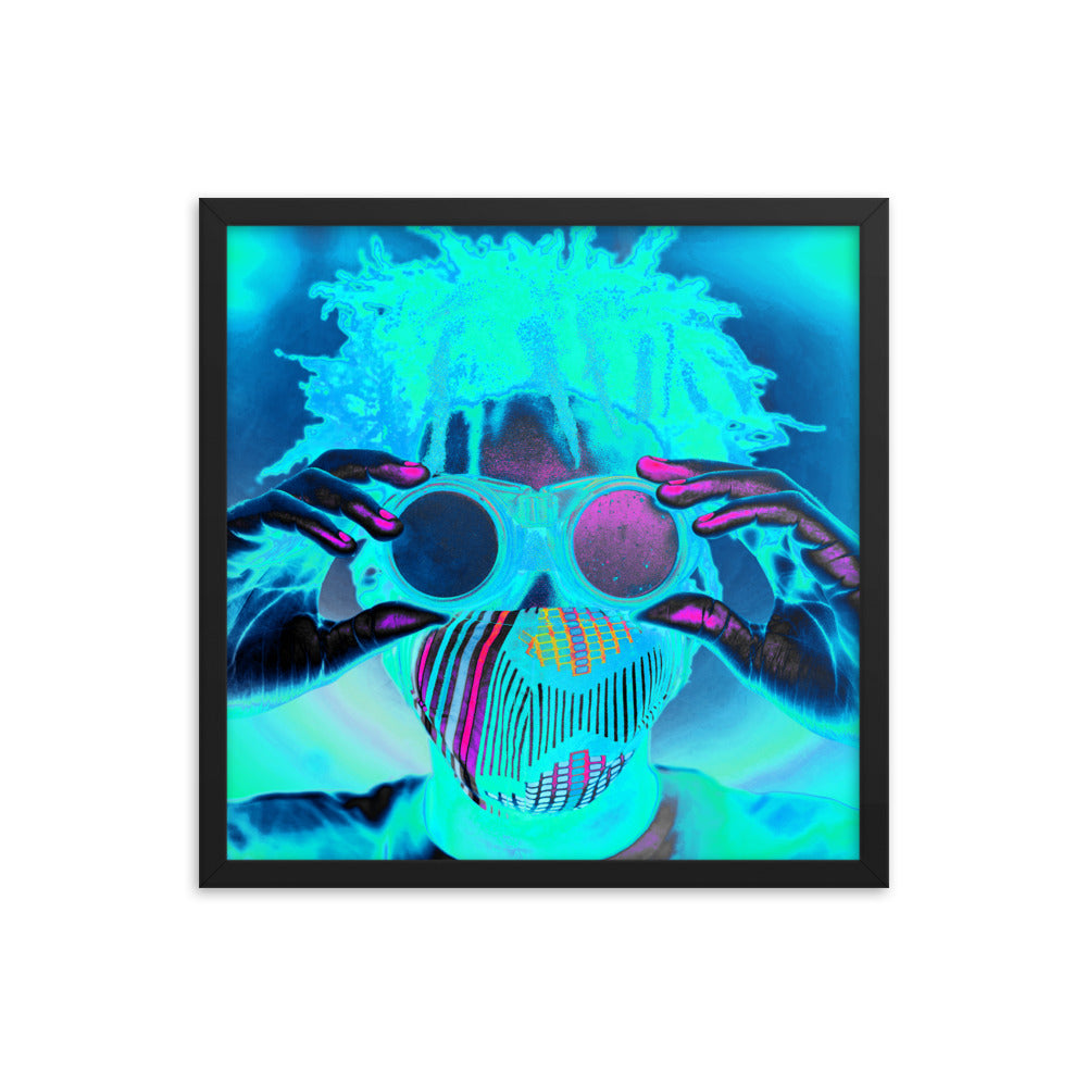 Framed poster