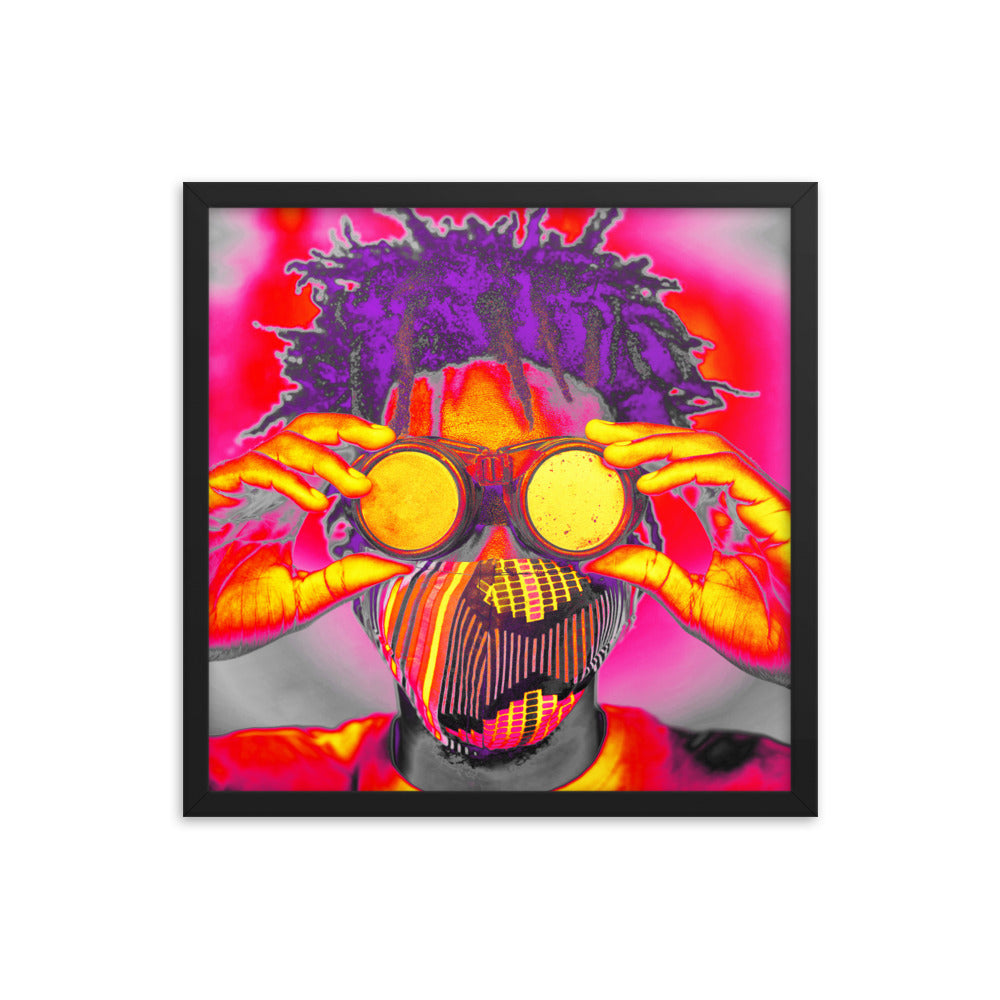 Framed poster