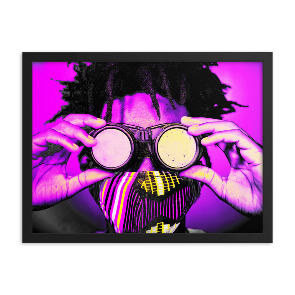 Framed poster