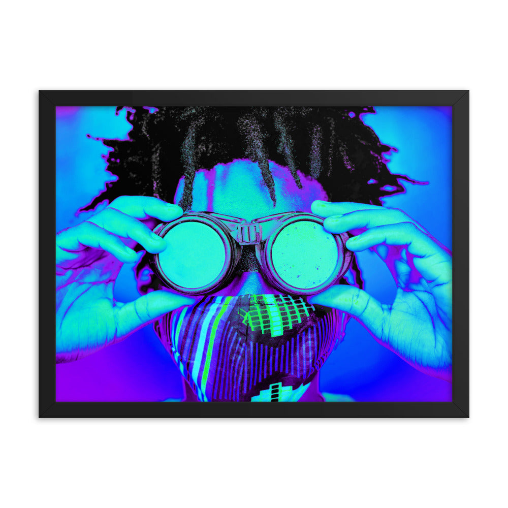 Framed poster