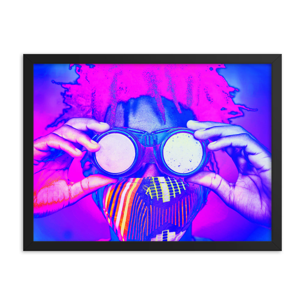 Framed poster